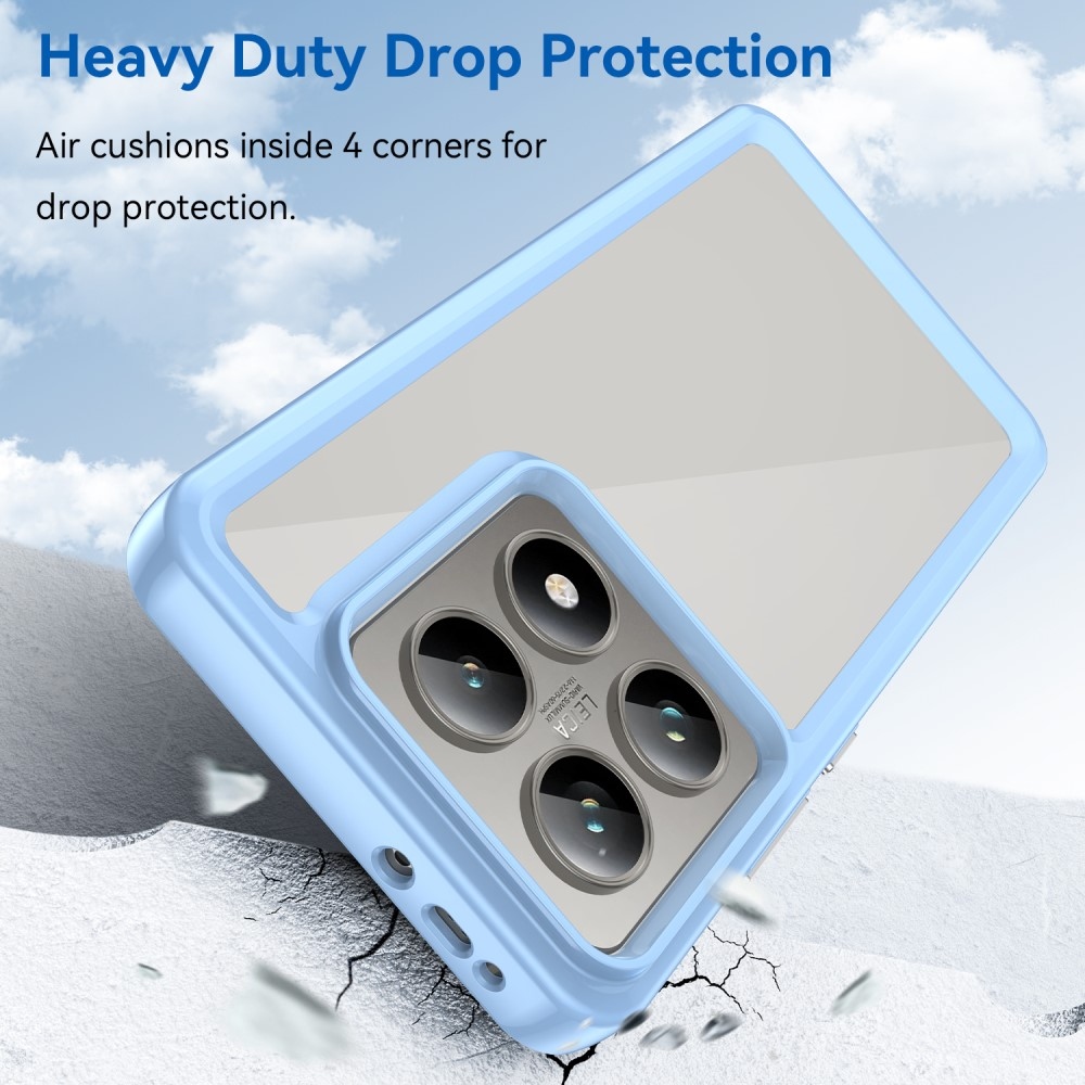 Gél tok fix hátlappal Xiaomi 14T/14T Pro készülékhez - kék