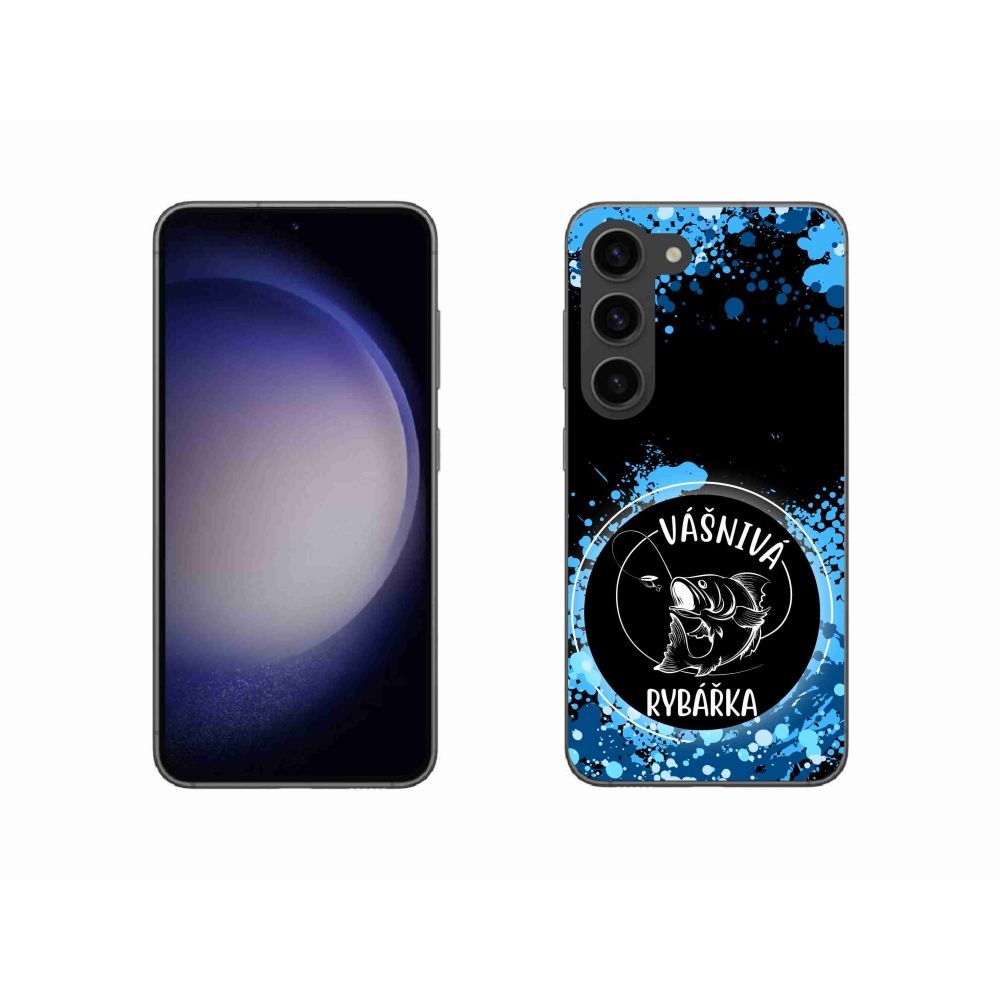 Gél borítás mmCase Samsung Galaxy S23 5G - szenvedélyes halásznő fekete háttérrel