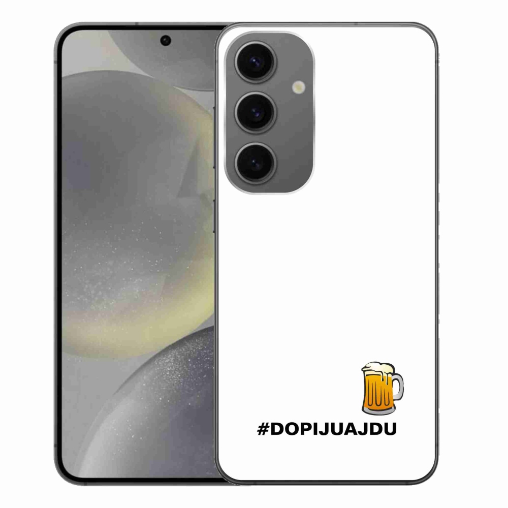 Gél borítás mmCase Samsung Galaxy S24+ - sör motívum 1 fehér háttér