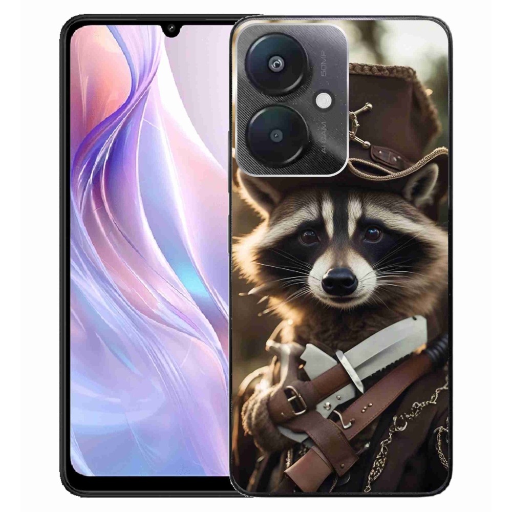 Gél borító mmCase a Xiaomi Redmi 13C 5G számára - mosómedve egyenruhában