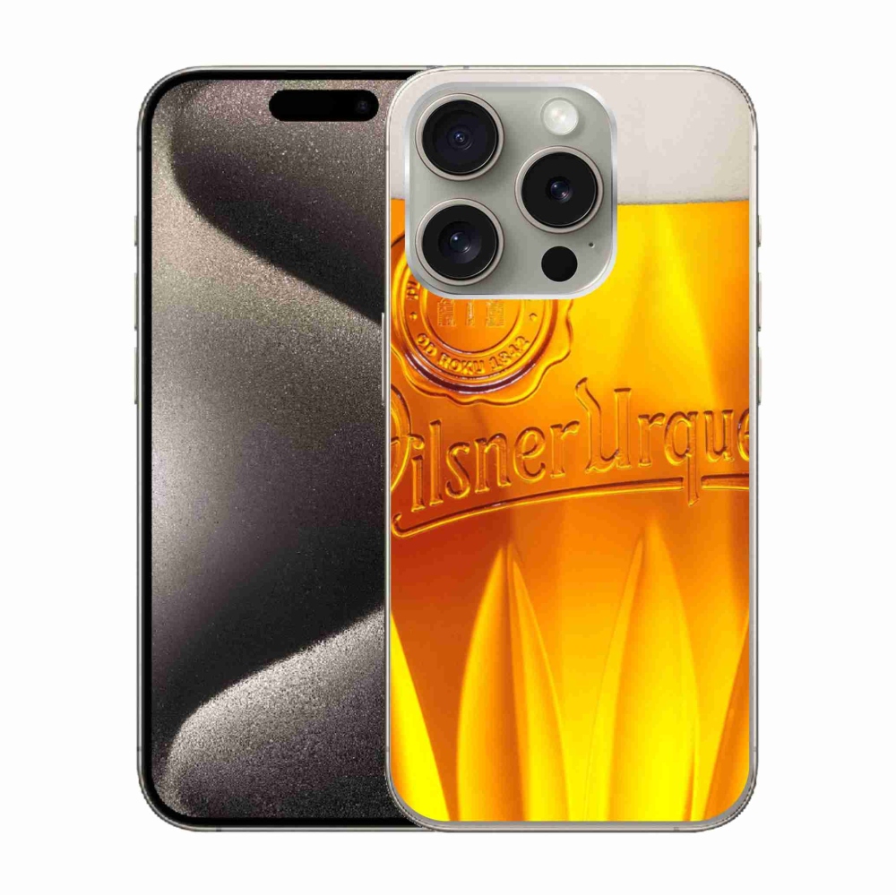 Zselés borítás mmCase iPhone 15 Pro készülékhez - sör