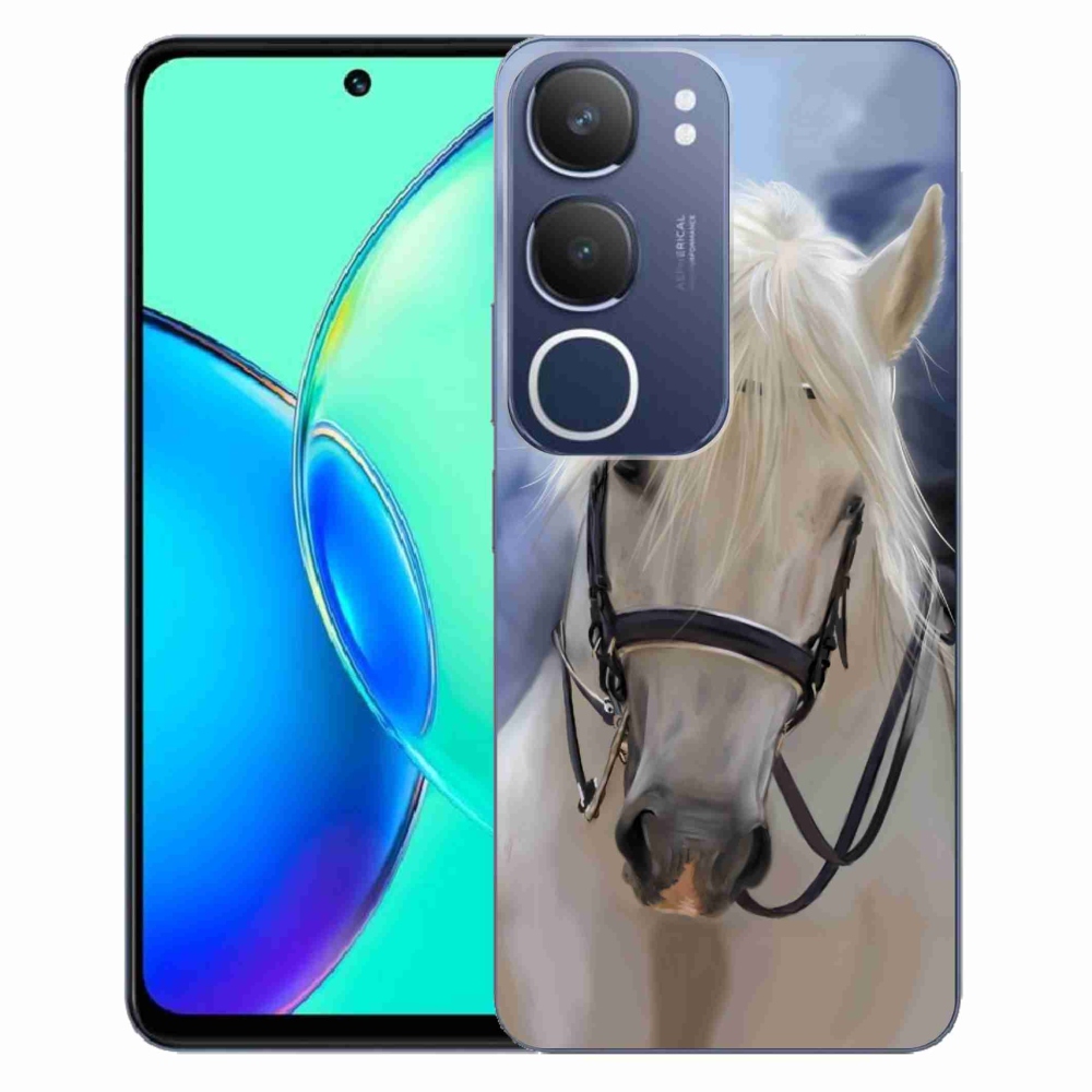 Zselés borítás mmCase a Vivo Y19s készülékhez - fehér ló