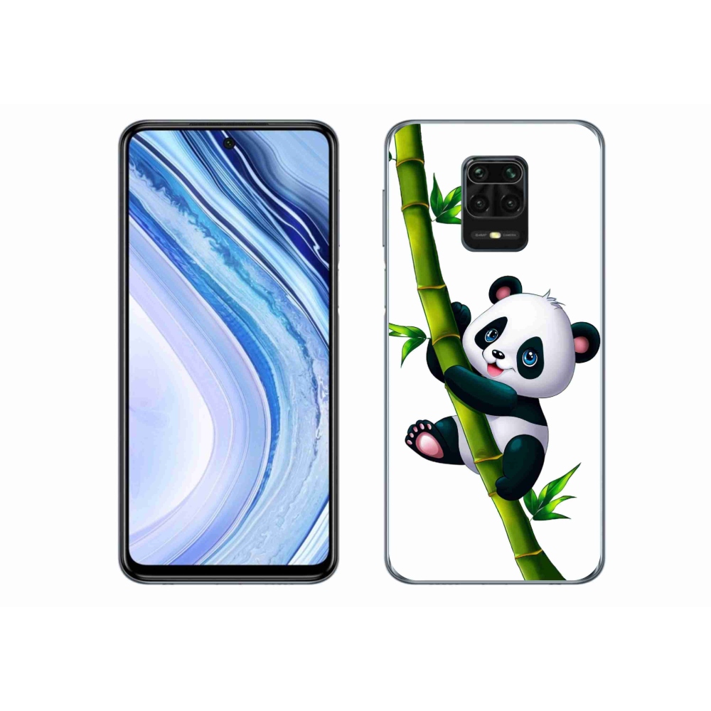 Gél borító mmCase a Xiaomi Redmi Note 9S-hez - panda a bambuszon