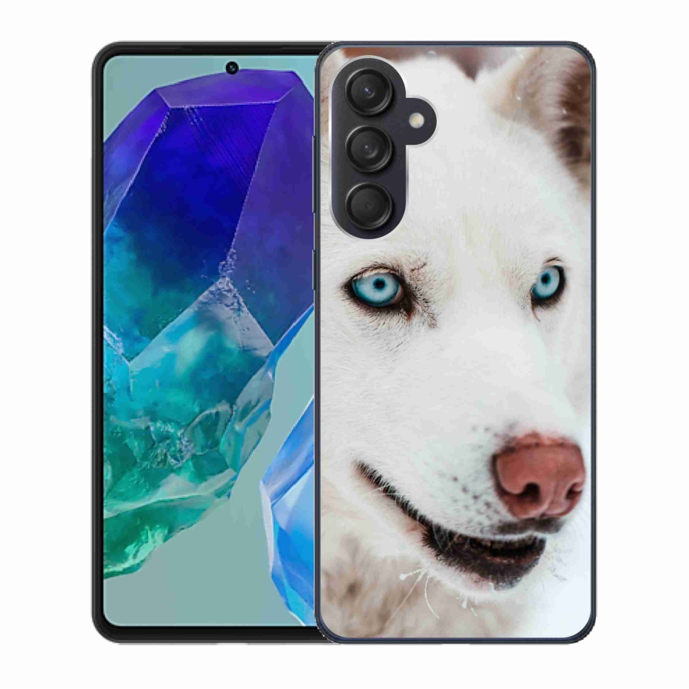 Gél tok mmCase a Samsung Galaxy M55 5G készülékhez - kutyaszemmel nézve