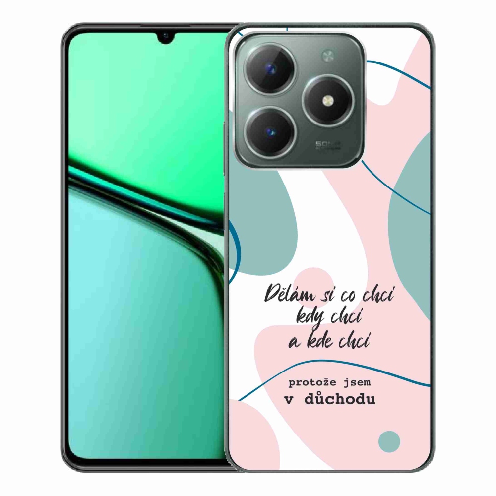 Gél borító mmCase a Realme C61 készülékhez - vicces szöveg 10 fehér háttér