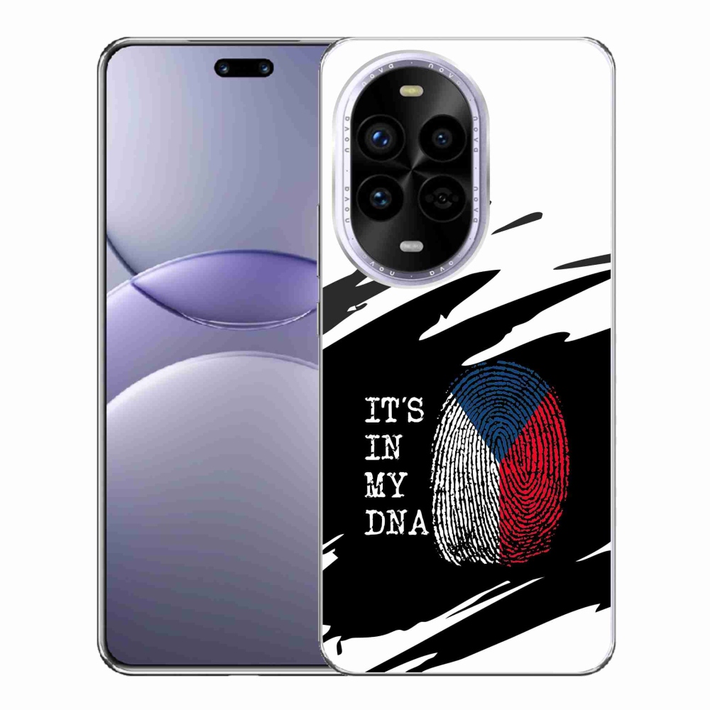 Gél borító mmCase a Huawei Nova 13 Pro 5G - zászlós ujjlenyomat fekete és fehér háttérrel