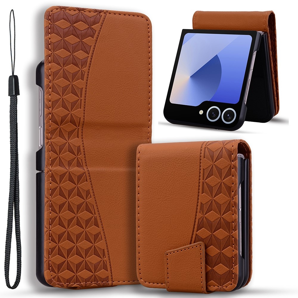 Gridy könyvtáska Samsung Galaxy Z Flip7 5G - barna