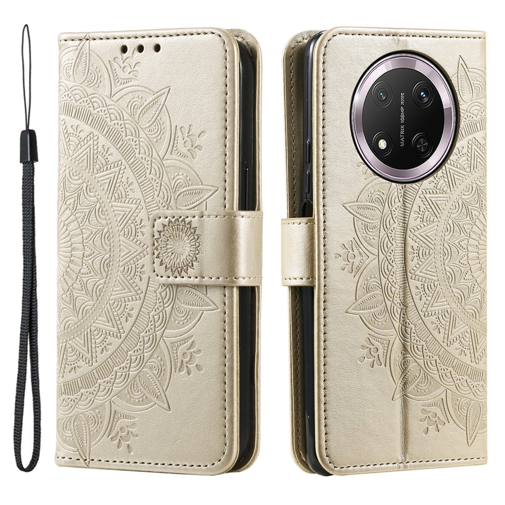 Mandala könyv tok a Honor Magic 7 Lite 5G készülékhez - arany színű