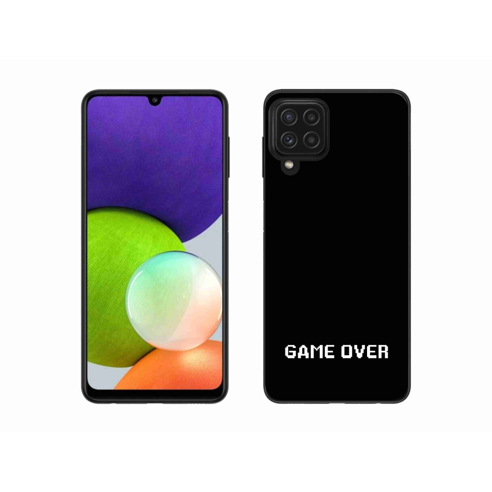 Gél borítás mmCase Samsung Galaxy A22 4G - játék fekete háttérrel