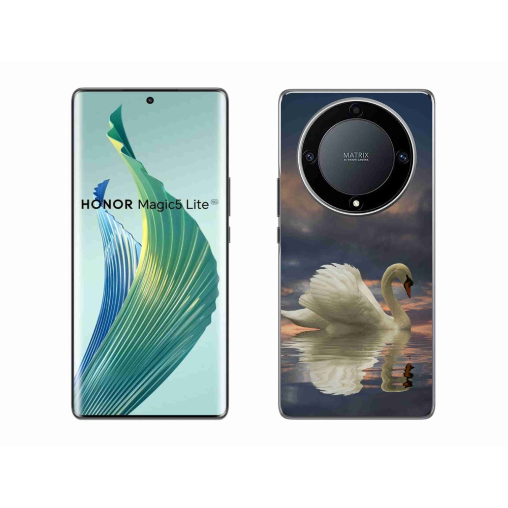 Zselés borítás mmCase a Honor Magic 5 Lite 5G készülékhez - hattyú