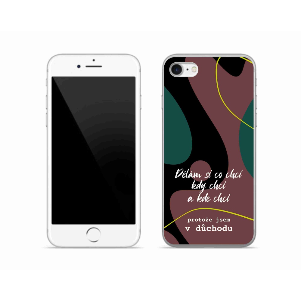 Zselés borító mmCase iPhone SE (2020) - vicces szöveg 10 fekete háttér