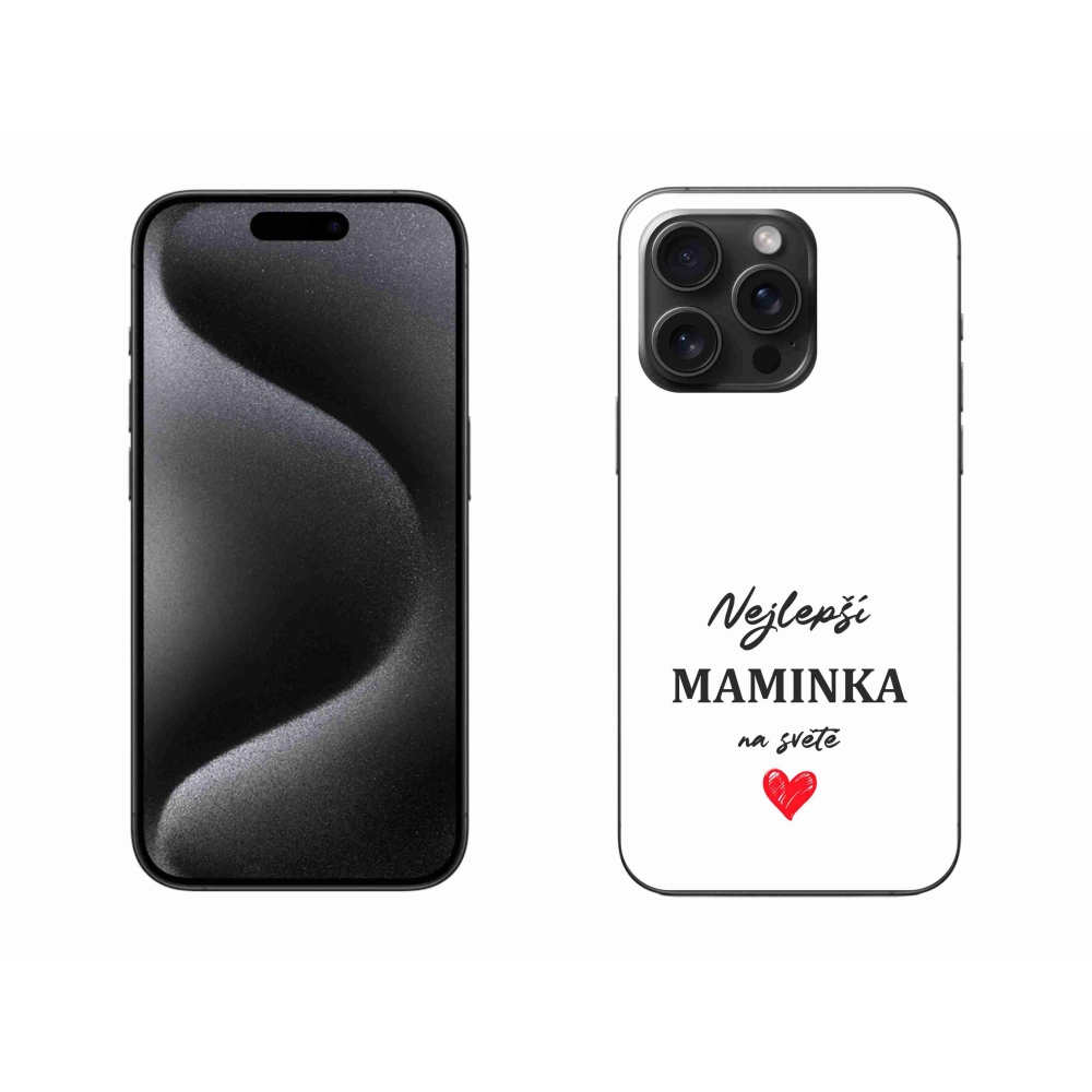 Gél borítás mmCase iPhone 15 Pro Max készülékhez - Best Mom 1 Fehér háttér