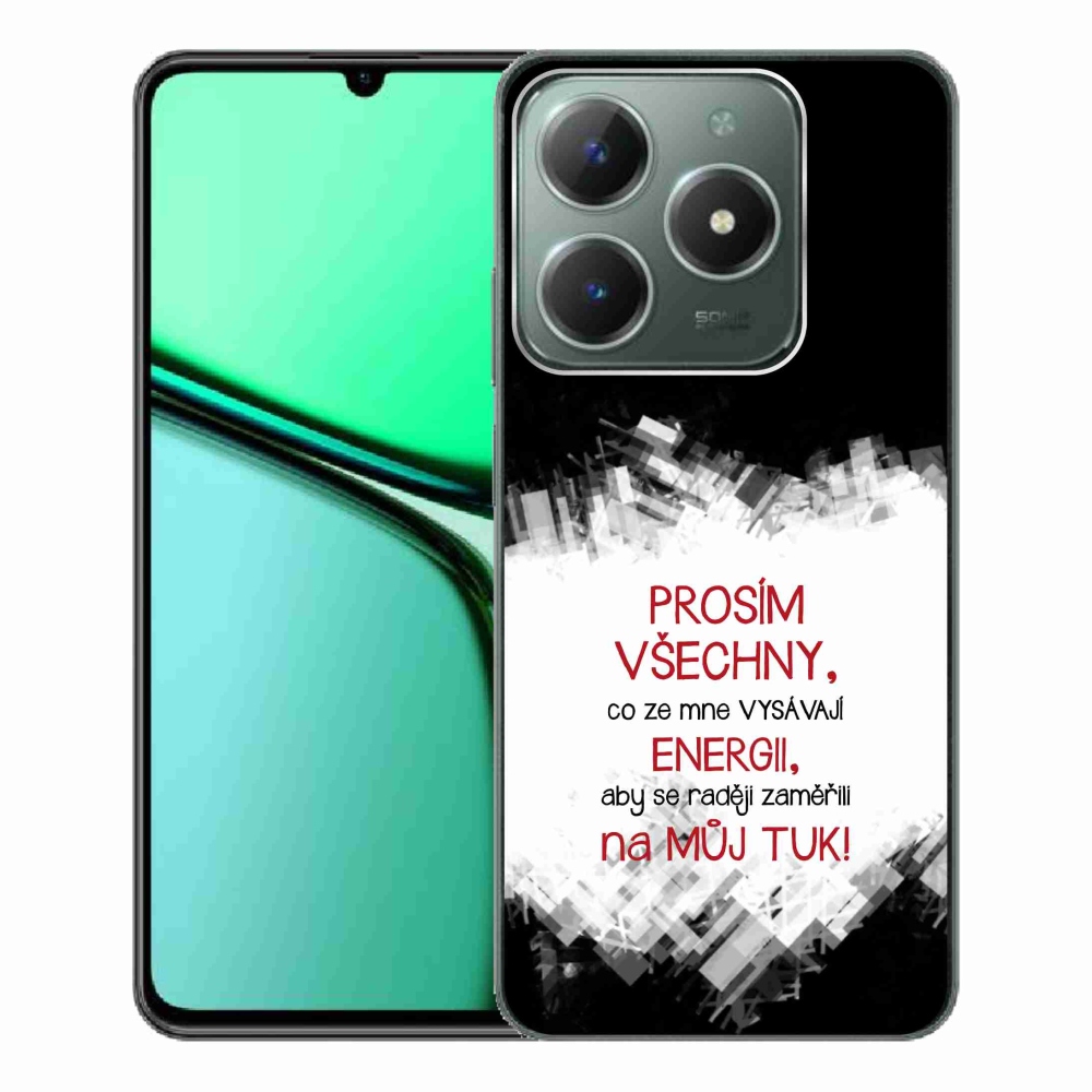 Gél borító mmCase a Realme C61 készülékhez - vicces szöveg 1 piros