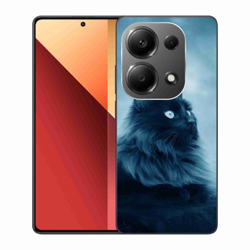Gél tok mmCase a Xiaomi Redmi Note 13 Pro 4G/Poco M6 Pro - fekete macska 1
