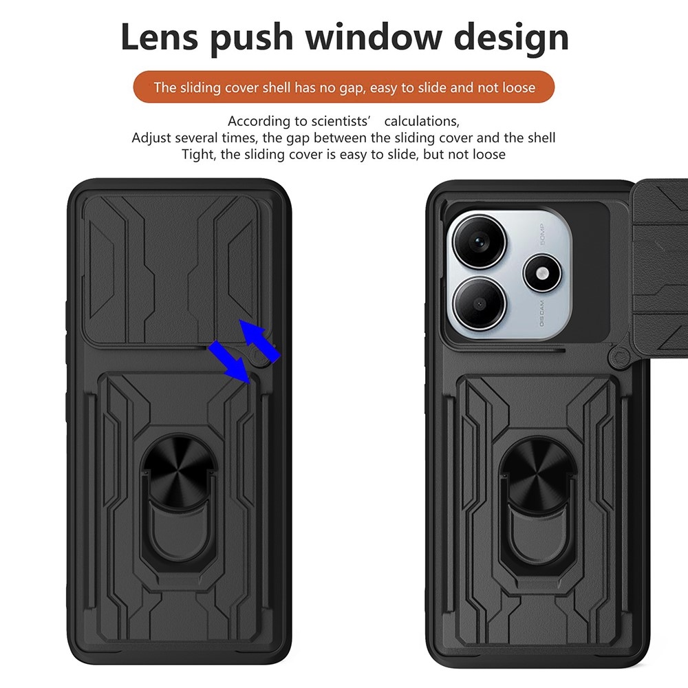 Csúszós, tartós borítás a Xiaomi Redmi Note 14 5G-hez - fekete