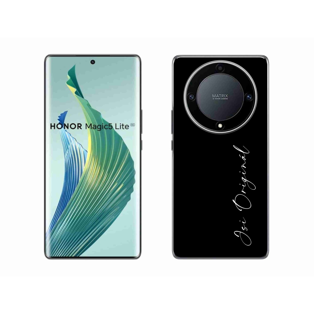 Gél borító mmCase a Honor Magic 5 Lite 5G-n - te vagy az eredeti fekete háttér