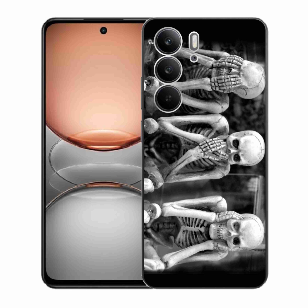 Zselés borítás mmCase a Realme C75 készülékhez - csontvázak