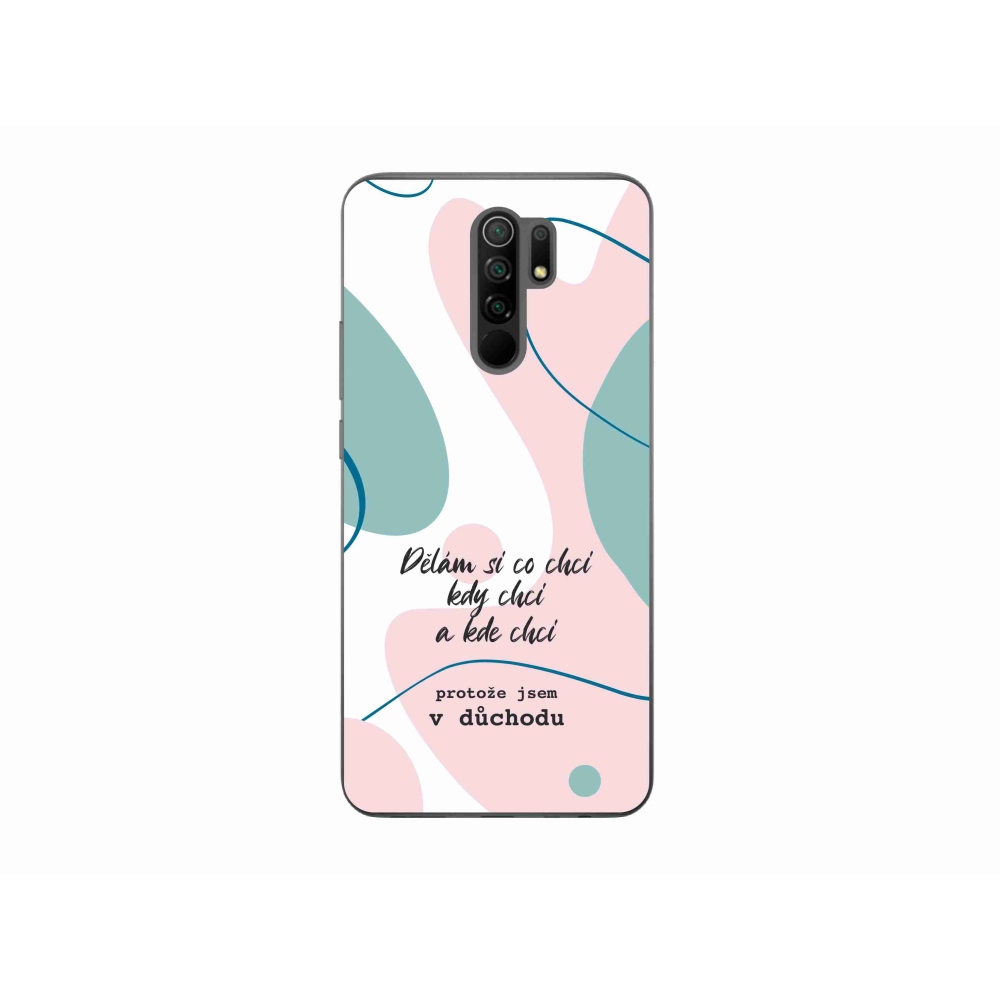 Gél borító mmCase a Xiaomi Redmi 9-hez - vicces szöveg 10 fehér háttérrel