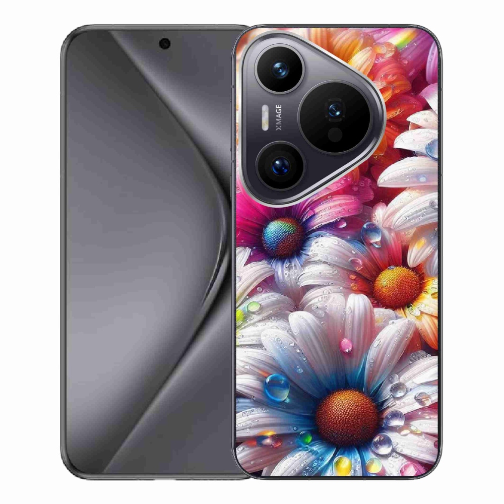 Zselés borítás mmCase a Huawei Pura 70 Pro készülékhez - színes margaréták
