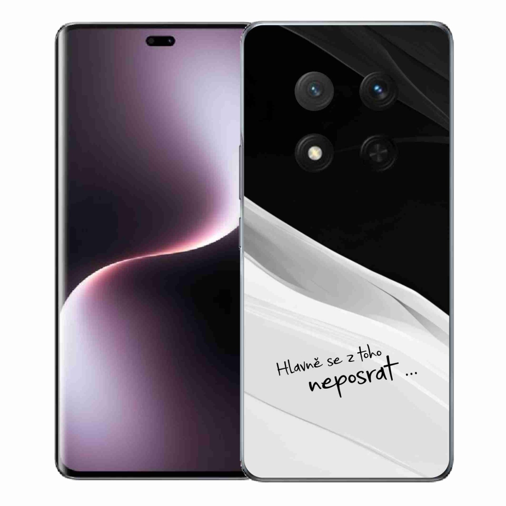 Gél borító mmCase a Honor Magic 7 Lite 5G számára - vicces szöveg 13 fehér és fekete háttérrel