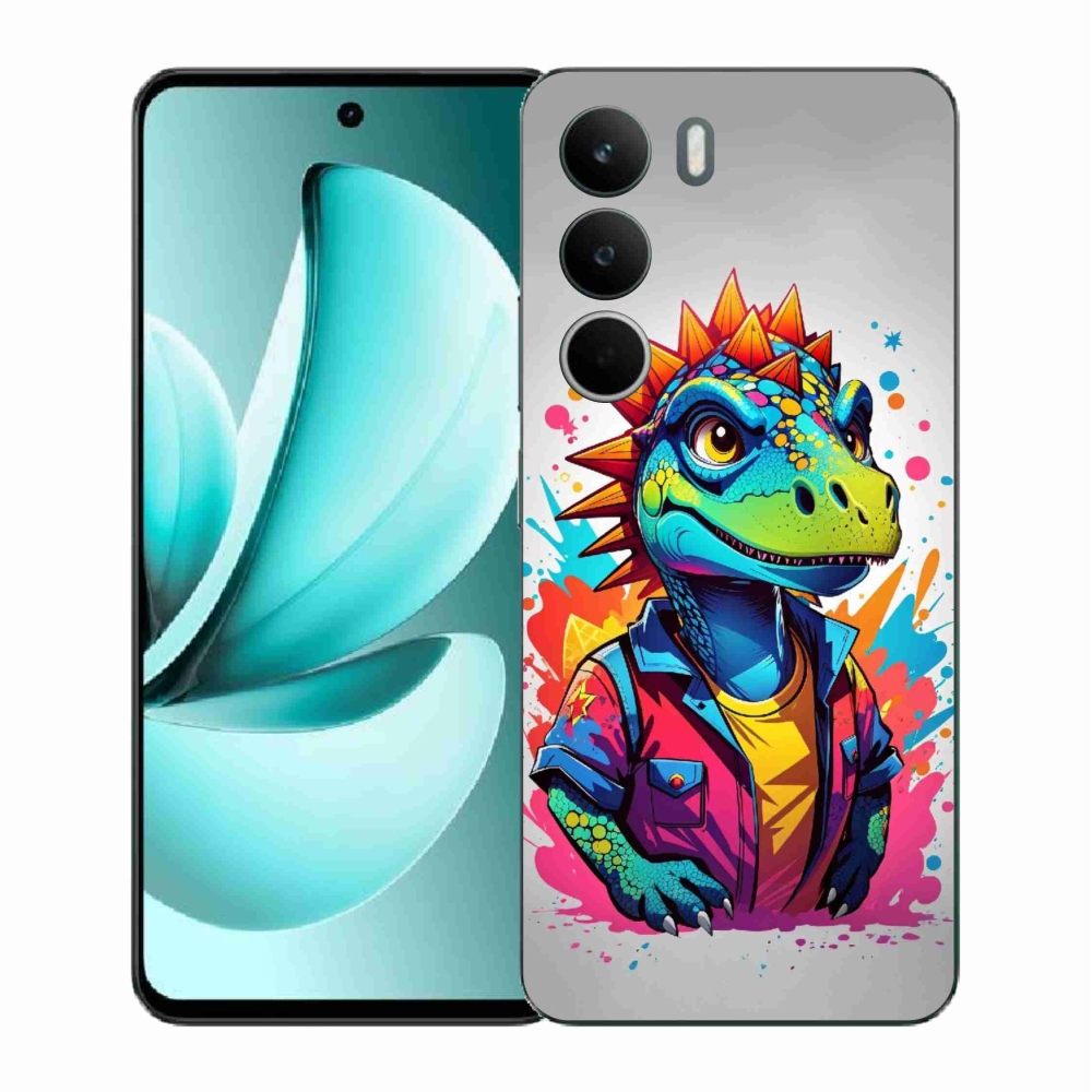 Zselés borítás mmCase a Realme C71 készülékhez - színes dinoszaurusz