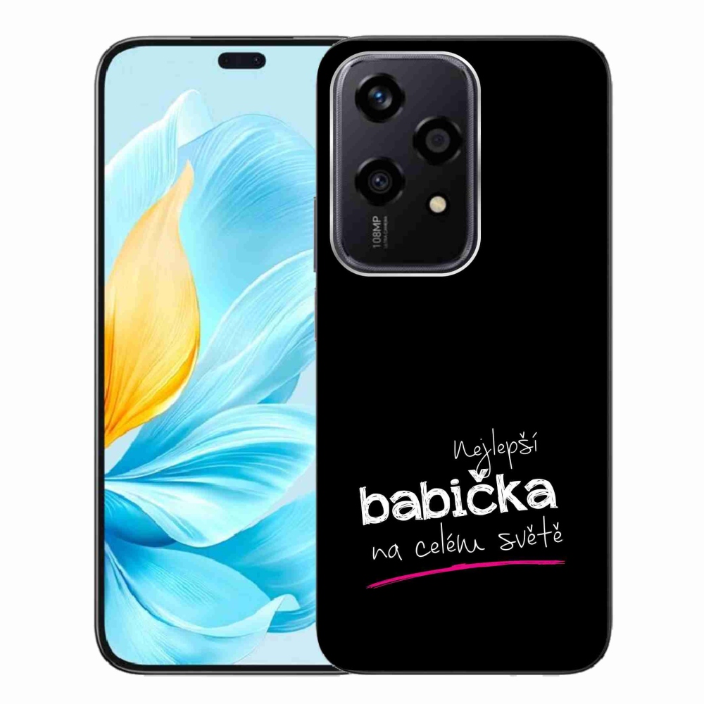 Gél borító mmCase a Honor 200 Lite 5G-n - a legjobb nagymama 4 fekete háttérrel