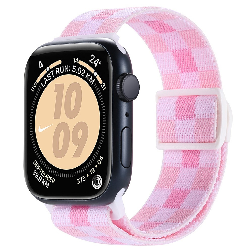 Gradient Nylon szíj az Apple Watch Ultra/Ultra 2 49mm/SE/SE 2022/2023 44mm/9/8/7 45mm/6/5/4 44mm/3/2/1 42 mm-es órához - Pink Dice