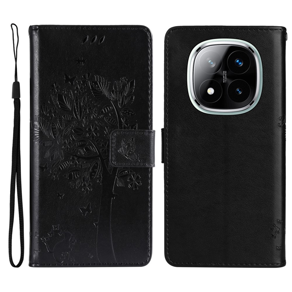 Fák könyve tok Xiaomi Redmi Note 14 Pro 5G/Poco X7 5G/Note 14 Pro+ 5G - fekete