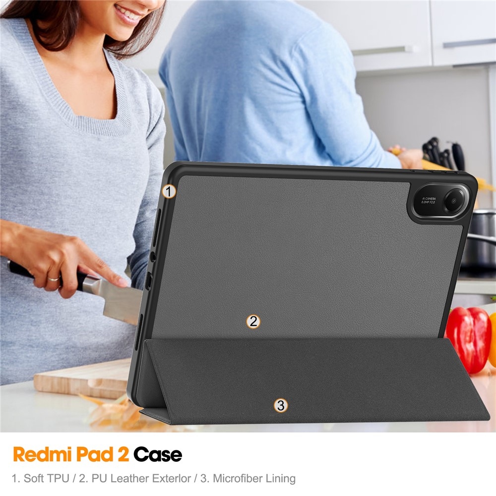 tokok intelligens záró tok a Xiaomi Redmi Pad 2 számára - szürke