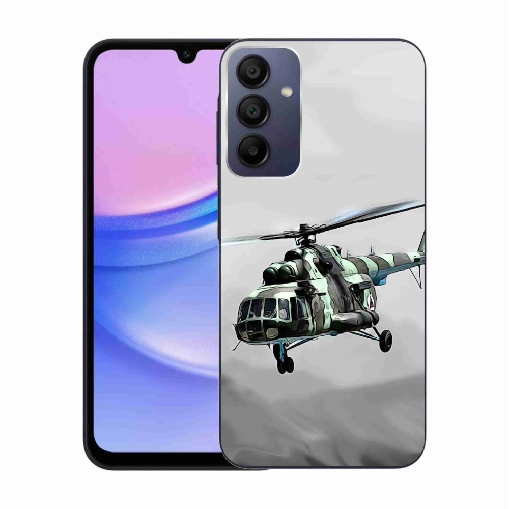 Gél borítás mmCase Samsung Galaxy A15 4G/5G - katonai helikopterhez