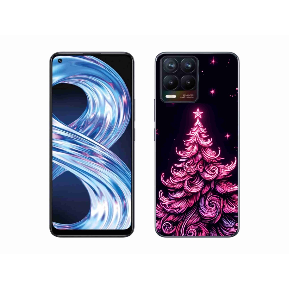 Gél borítás mmCase a Realme 8 4G-n - neon karácsonyfa 2