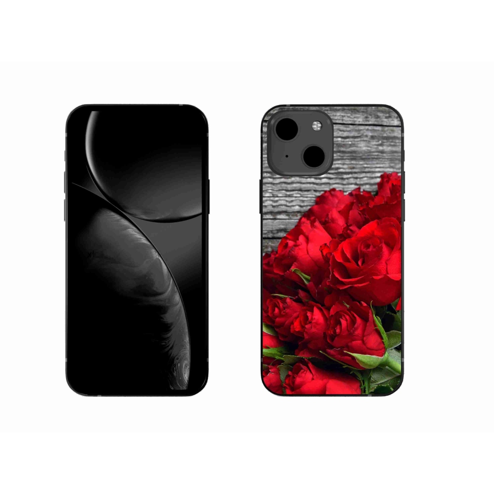 Gél borítás mmCase iPhone 13 6.1 készülékhez - piros rózsa