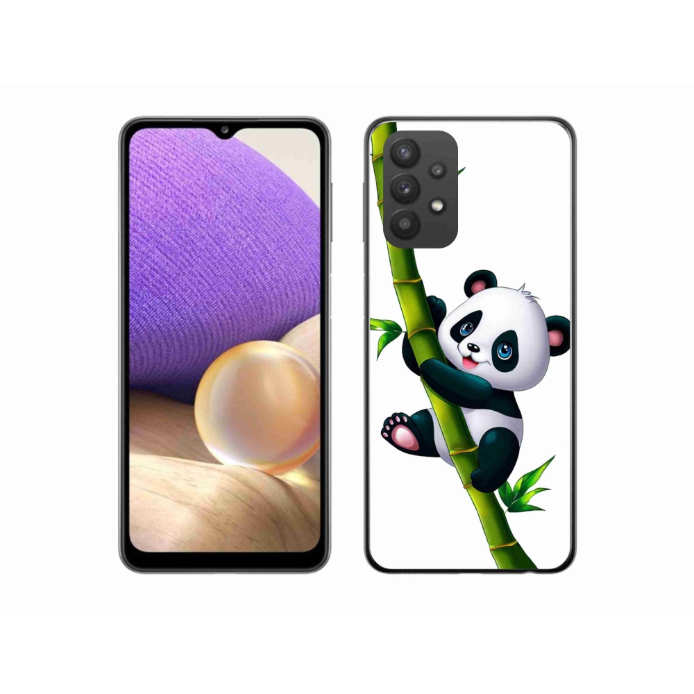 Gél borítás mmCase Samsung Galaxy A32 5G - panda a bambuszon - Samsung Galaxy A32 5G számára