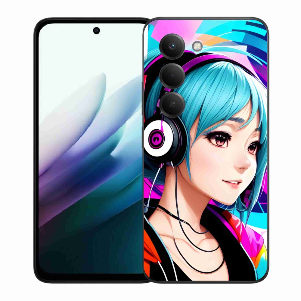 Gél borítás mmCase a Xiaomi Redmi 15 4G/5G (171mm) - lány fejhallgatóval