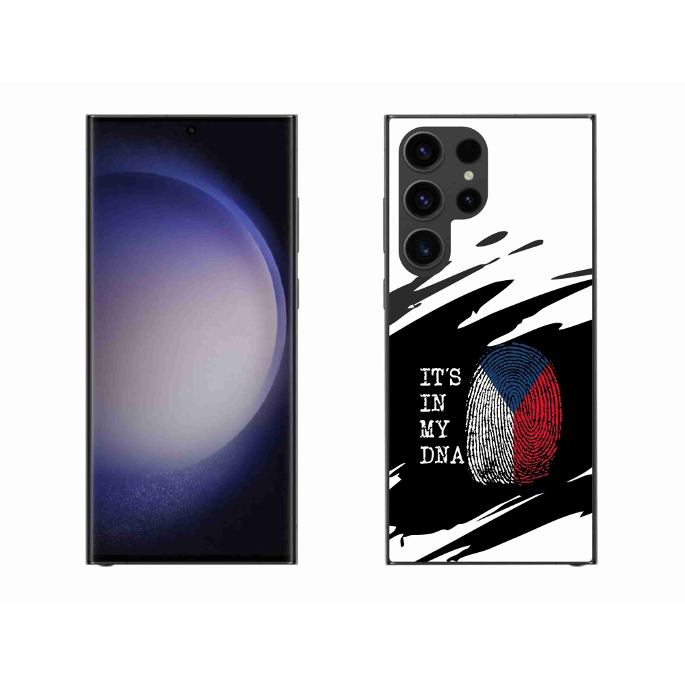 Gél borító mmCase Samsung Galaxy S23 Ultra 5G - zászlós ujjlenyomat fekete és fehér háttérrel