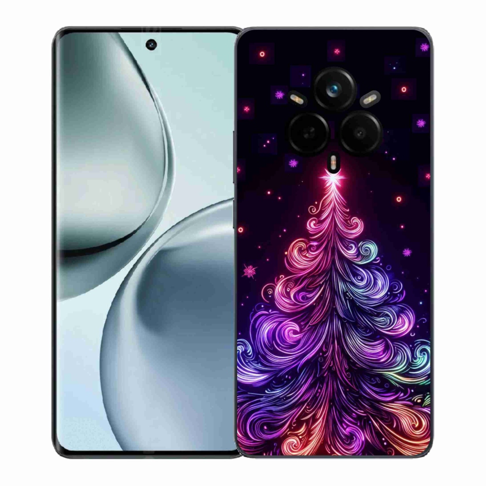 Gél borítás mmCase a Realme 14 Pro 5G számára - neon karácsonyfa 1