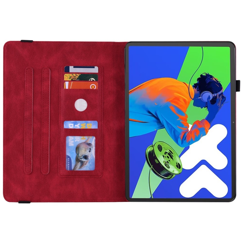 Pillangó táblagép tok Lenovo Idea Tab Pro 12.7 - piros