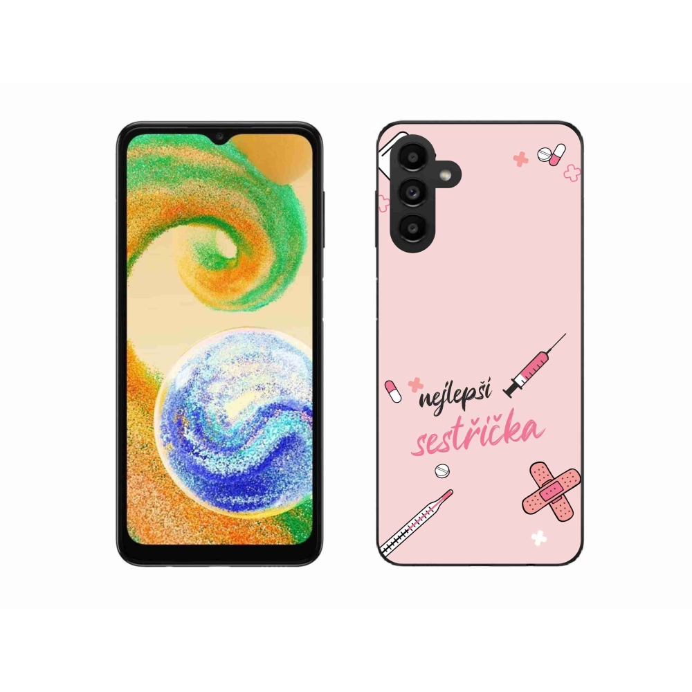 Gél borító mmCase Samsung Galaxy A04s (164.7x76.7x9.1mm) - legjobb kishúg rózsaszín háttérrel