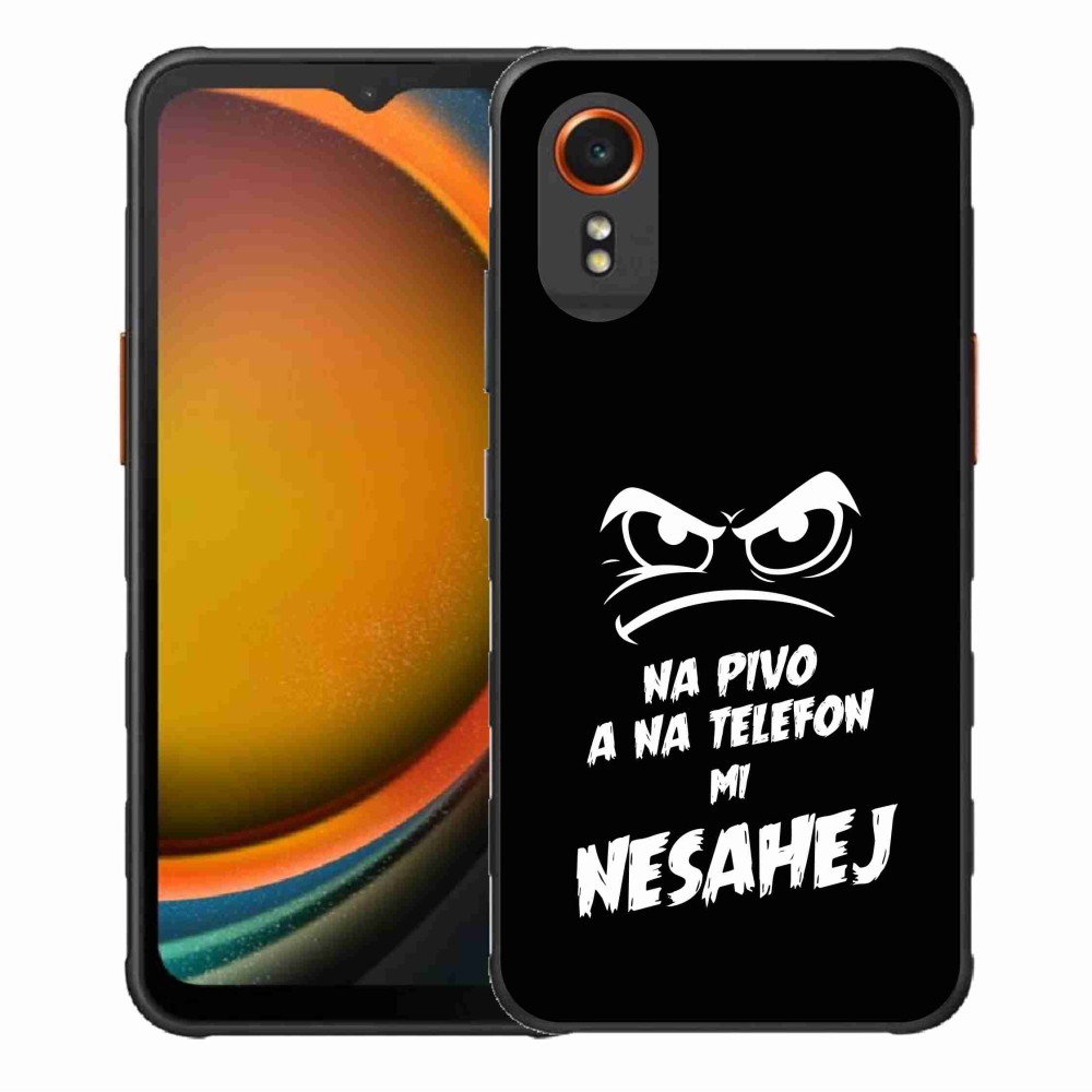 Gél borító mmCase Samsung Galaxy Xcover 7 - sör motívum 2 fekete háttérrel