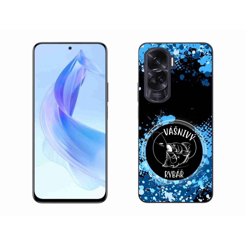 Gél borító mmCase a Honor 90 Lite-hoz - szenvedélyes halász fekete háttérrel