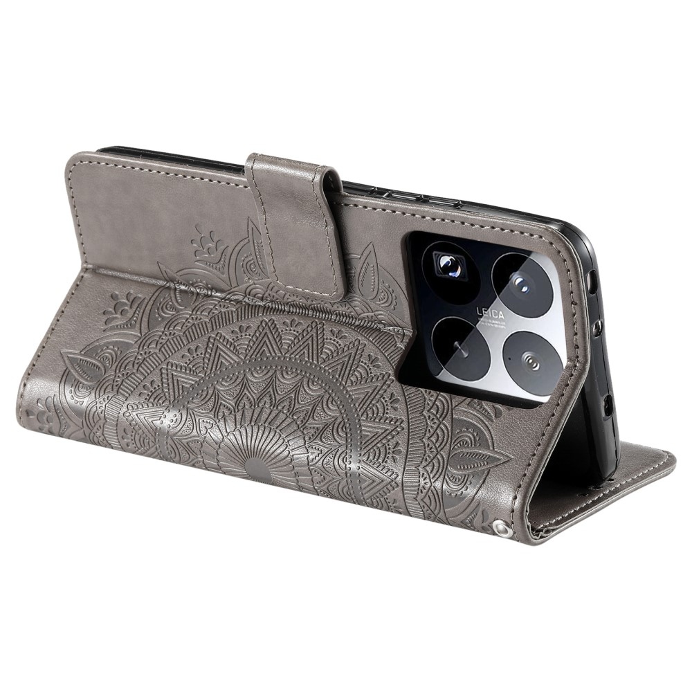 Mandala könyv tok Xiaomi 15 Pro-hoz - szürke