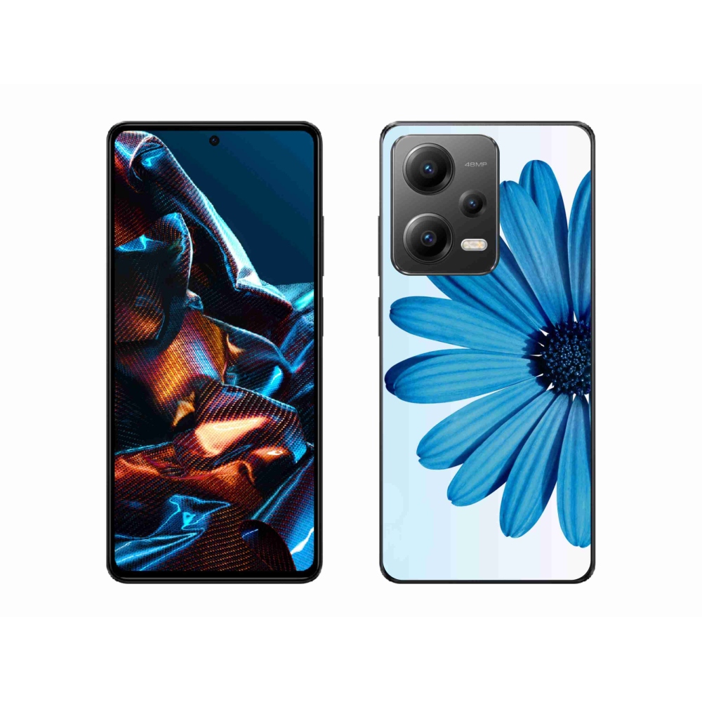 Gél tok mmCase a Xiaomi Redmi Note 12 Pro 5G-hez - kék százszorszép