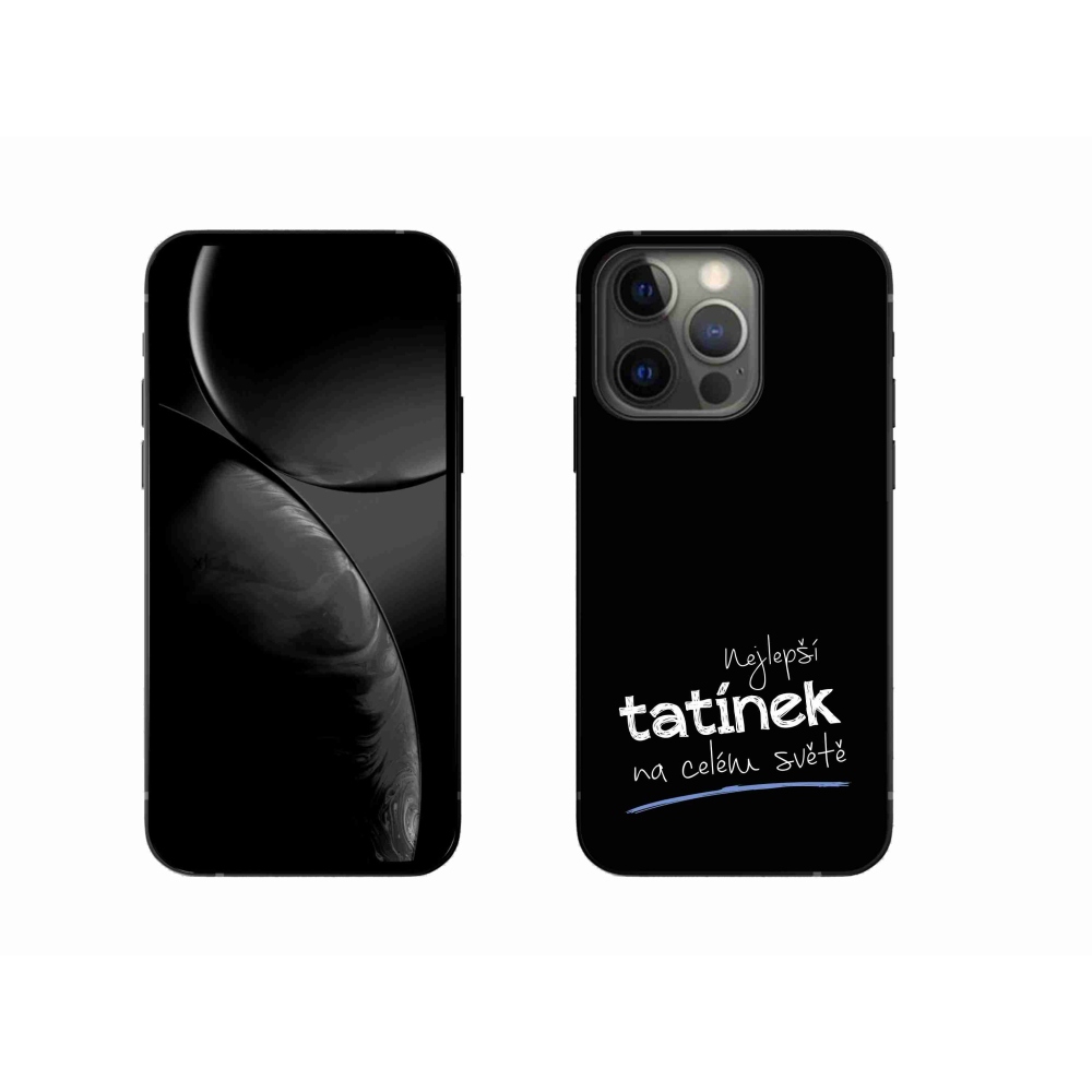 Gél borítás mmCase iPhone 13 Pro 6.1 készülékhez - Best Daddy 4 fekete háttérrel