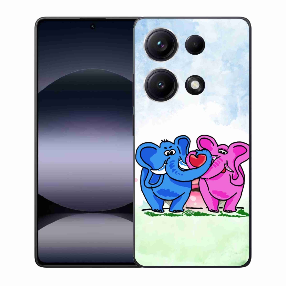 Gél borító mmCase a Xiaomi Redmi Note 14S-hez - szerelmes elefántok