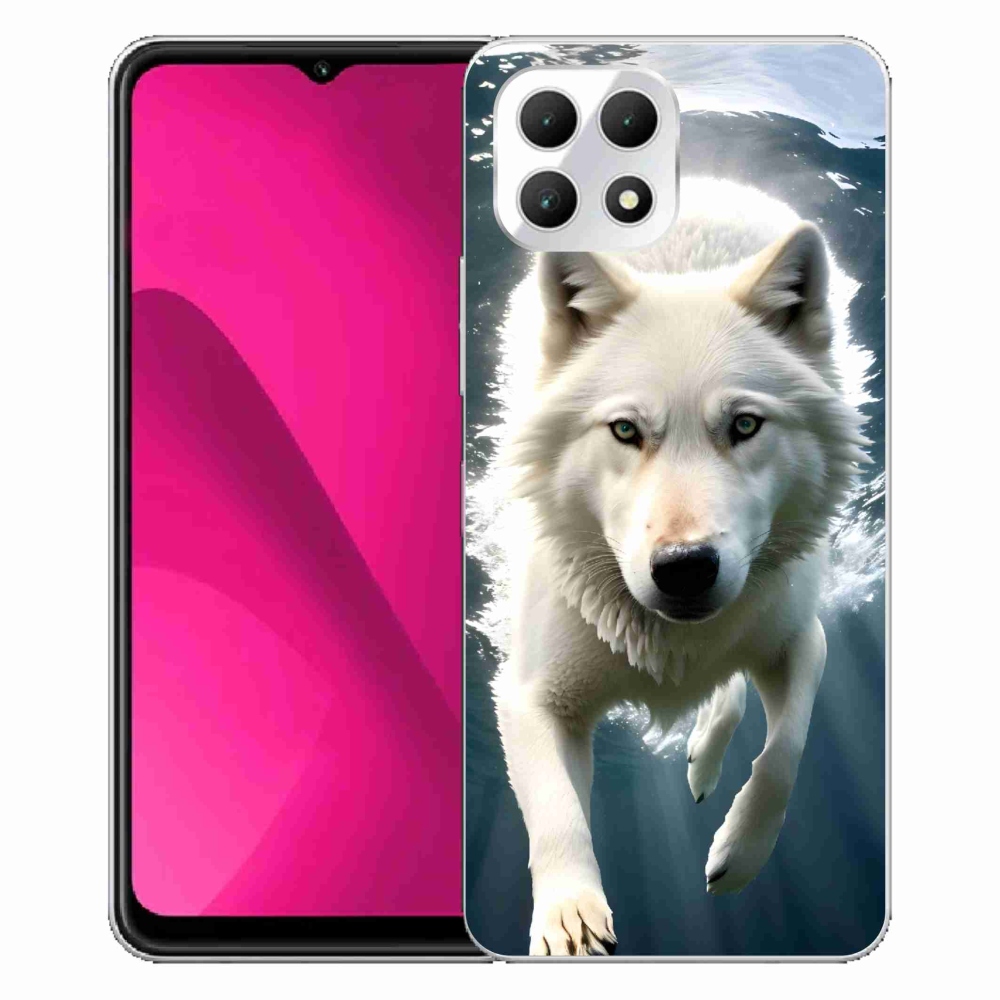 Zselés borítás mmCase a T-Mobile T Phone 2 készülékhez - fehér farkas