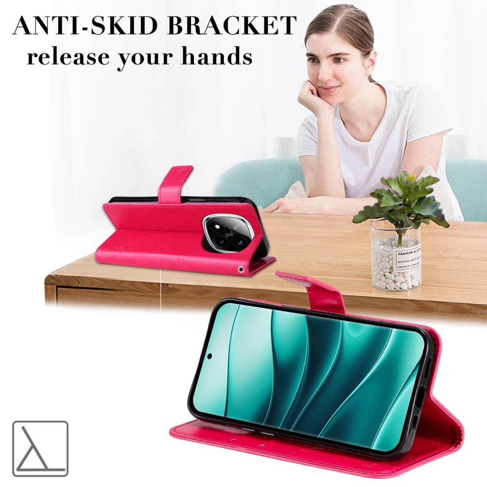 Fák könyve tok Xiaomi Redmi Note 14 Pro 5G/Poco X7 5G/Note 14 Pro+ 5G - rózsaszínű