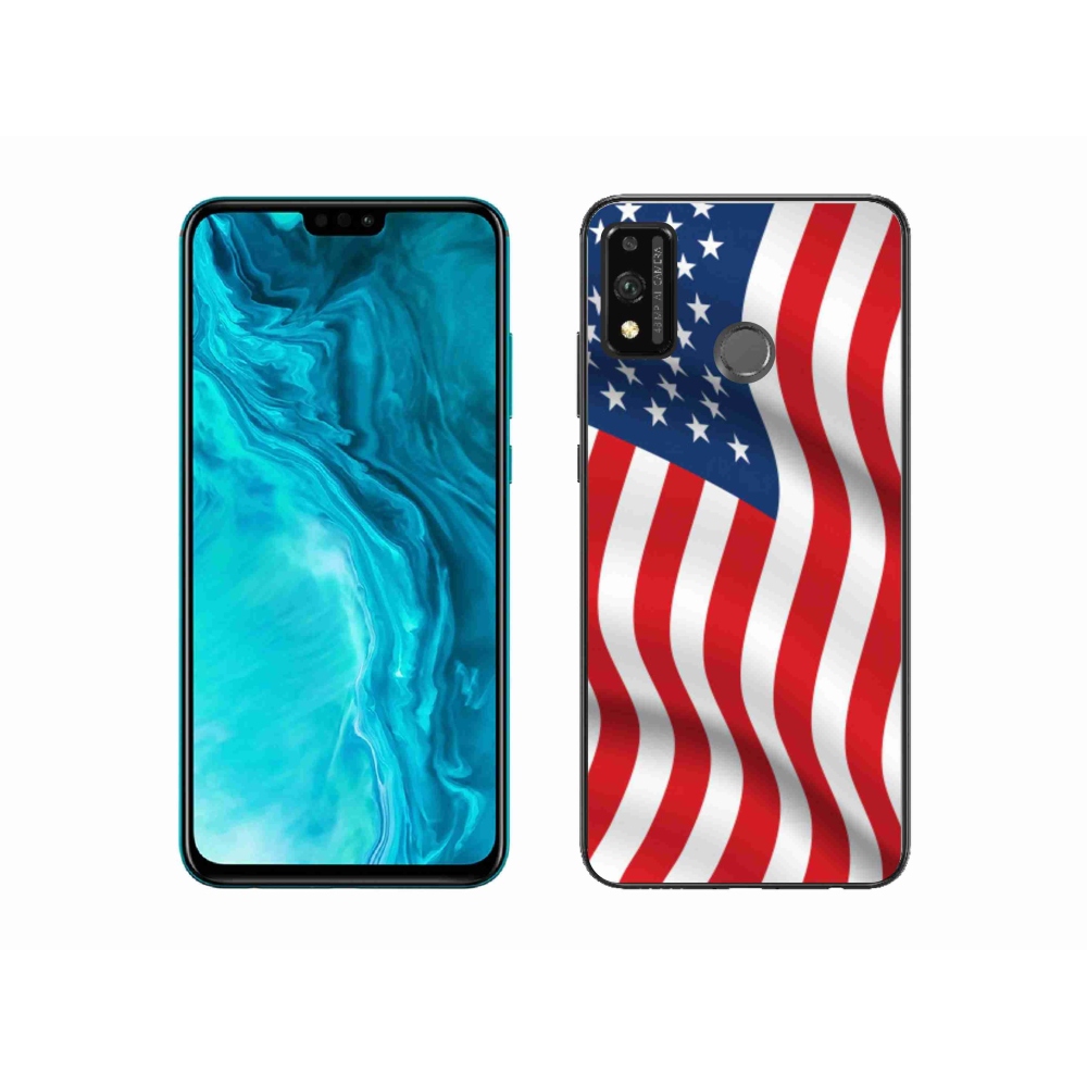 Gél borító mmCase a Honor 9X Lite készülékhez - amerikai zászló