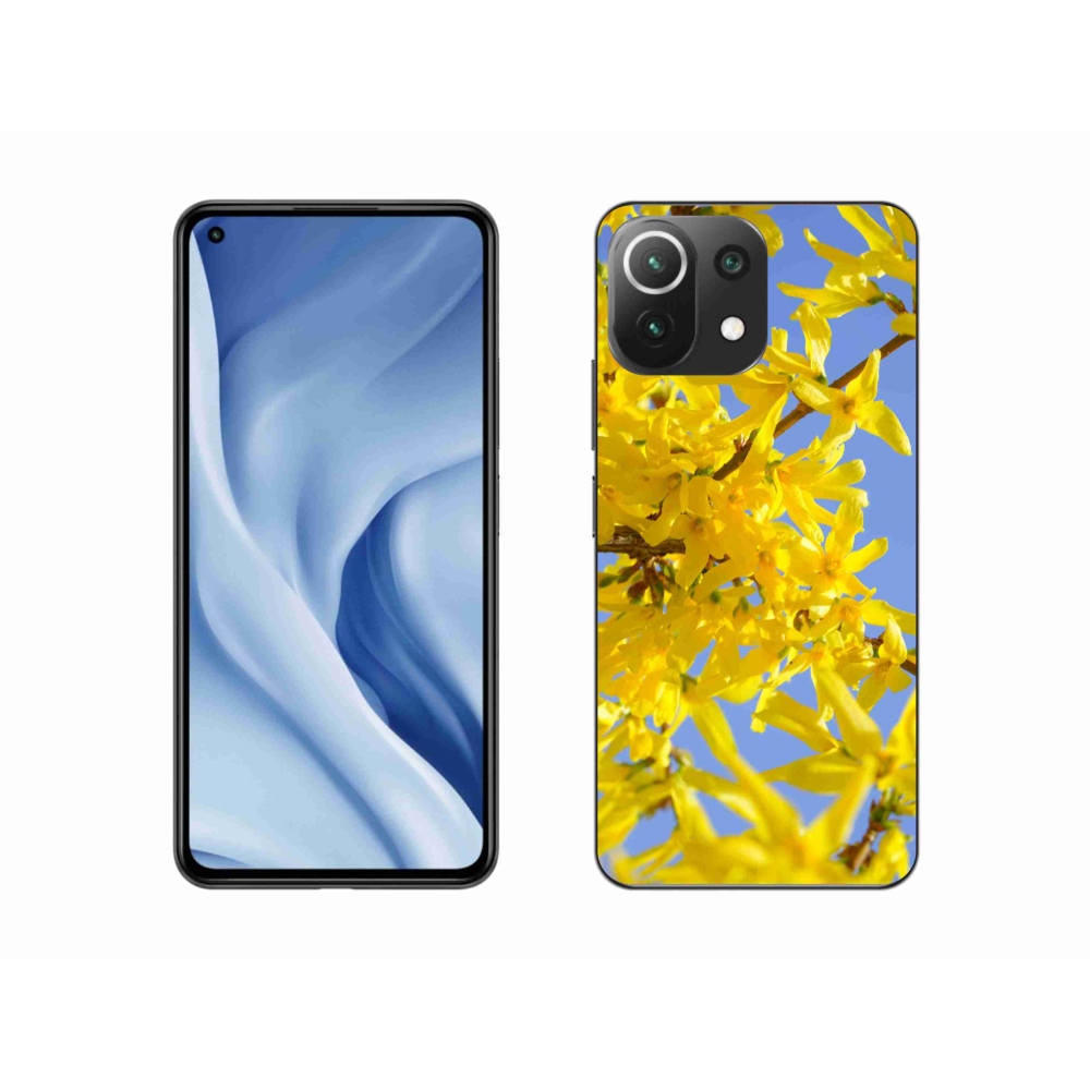 Gél borító mmCase a Xiaomi 11 Lite 5G NE számára - sárga virágok