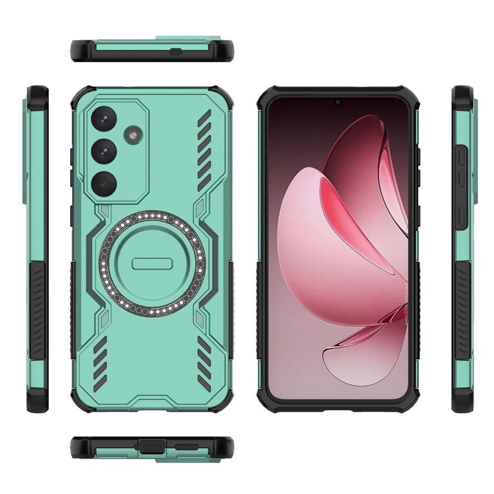 Üreges, tartós védőburkolat MagSafe-rel Samsung Galaxy S25 FE készülékre - zöld