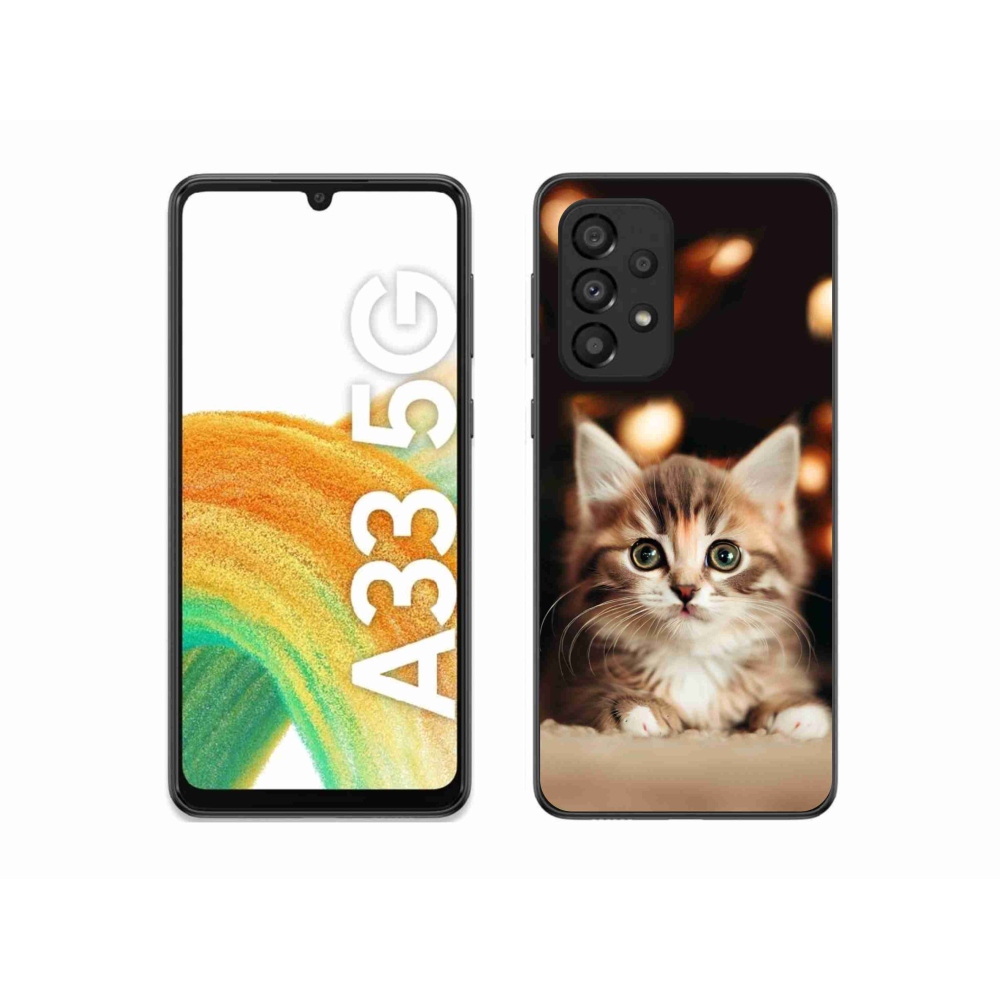 Gél borítás mmCase Samsung Galaxy A33 5G - aranyos cica 2